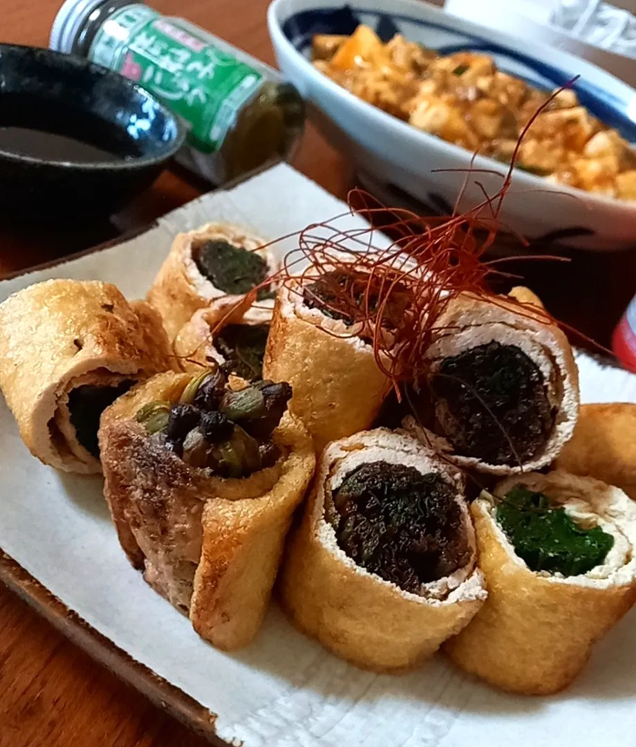 ほうれん草の油揚げ巻き|まりおさん