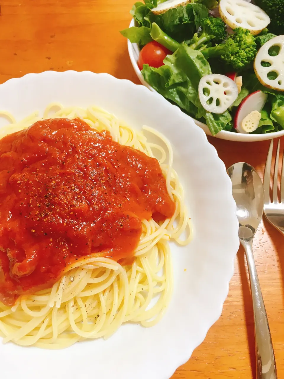 アラビアータ🍝&グリーンサラダ🥗|Miyukiさん