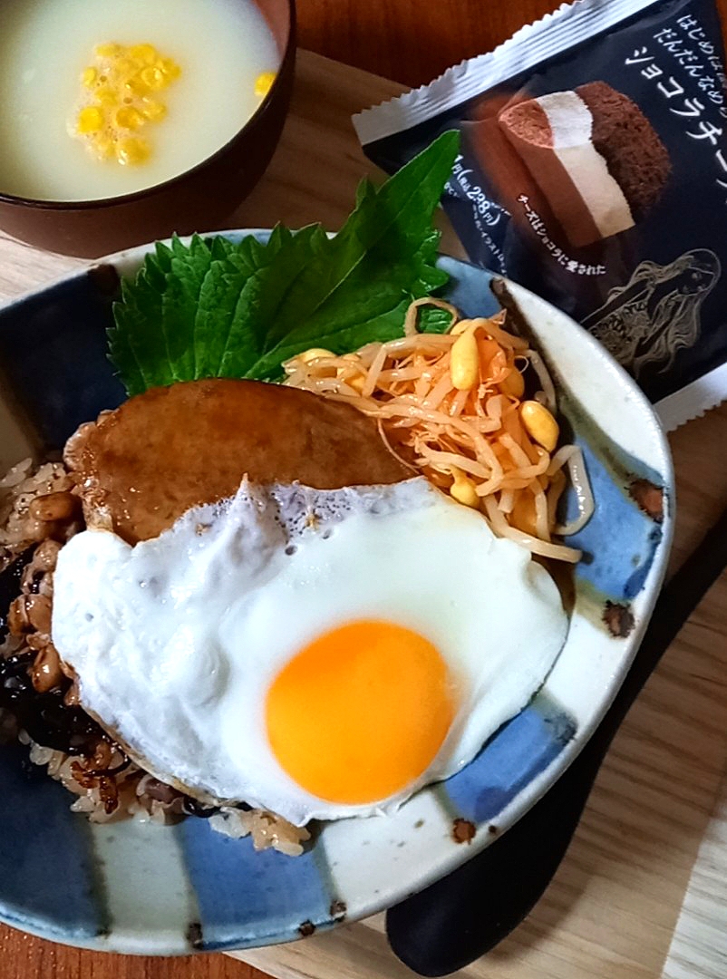 和風ﾛｺﾓｺ丼