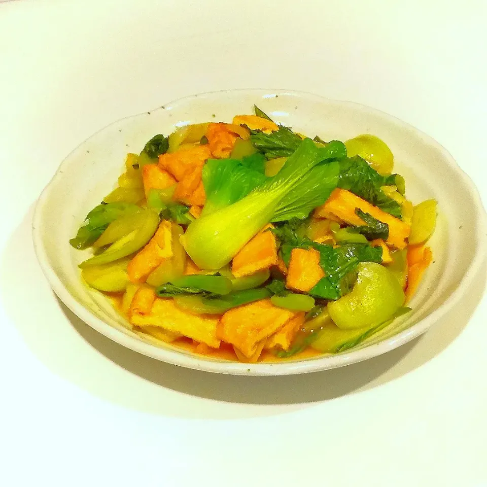 Snapdishの料理写真:京あげと野菜の中華風|osanpowankoさん