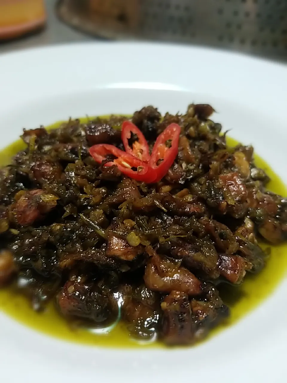 Baby Squid with Green Chili Sauce|Babathia Pizzaさん