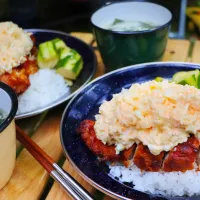 キャンプでチキン南蛮丼♬︎♡|ふみよさん