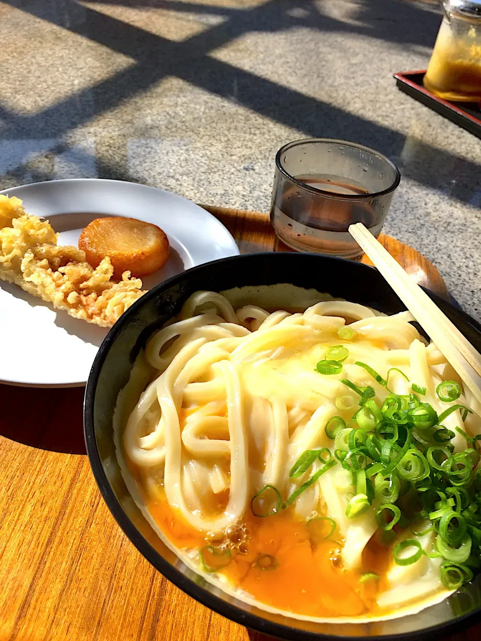 釜玉うどん🍀|おかちさん