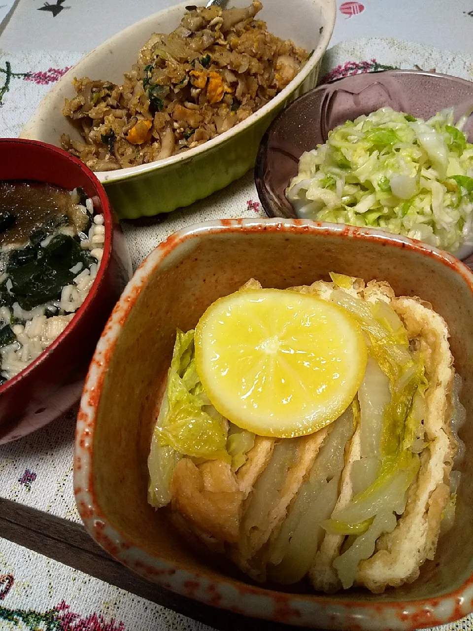 今日のお昼 ひとりご飯
※レンジで簡単白菜と油揚げのミルフィーユ|れあMIXさん