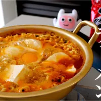 【スンドゥブラーメン】韓国のSNSで話題のレシピ😃YouTubeギョニソのニックTV