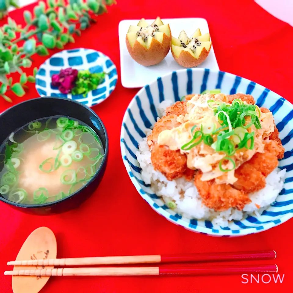 ササミカツ丼玉子とじがけ|オーロラさん