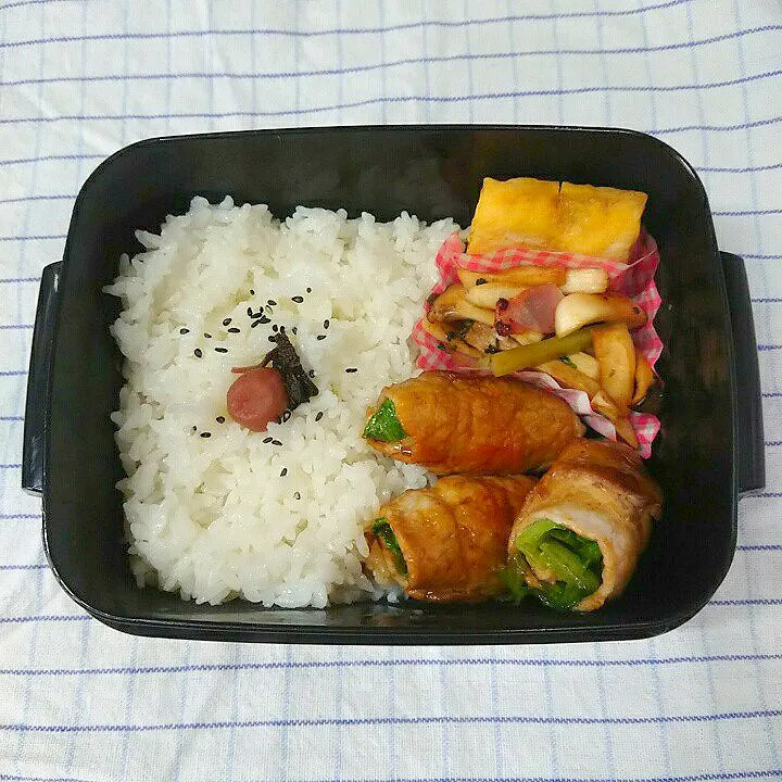 Snapdishの料理写真:レタスの豚肉巻き弁当|jun(・x・)さん