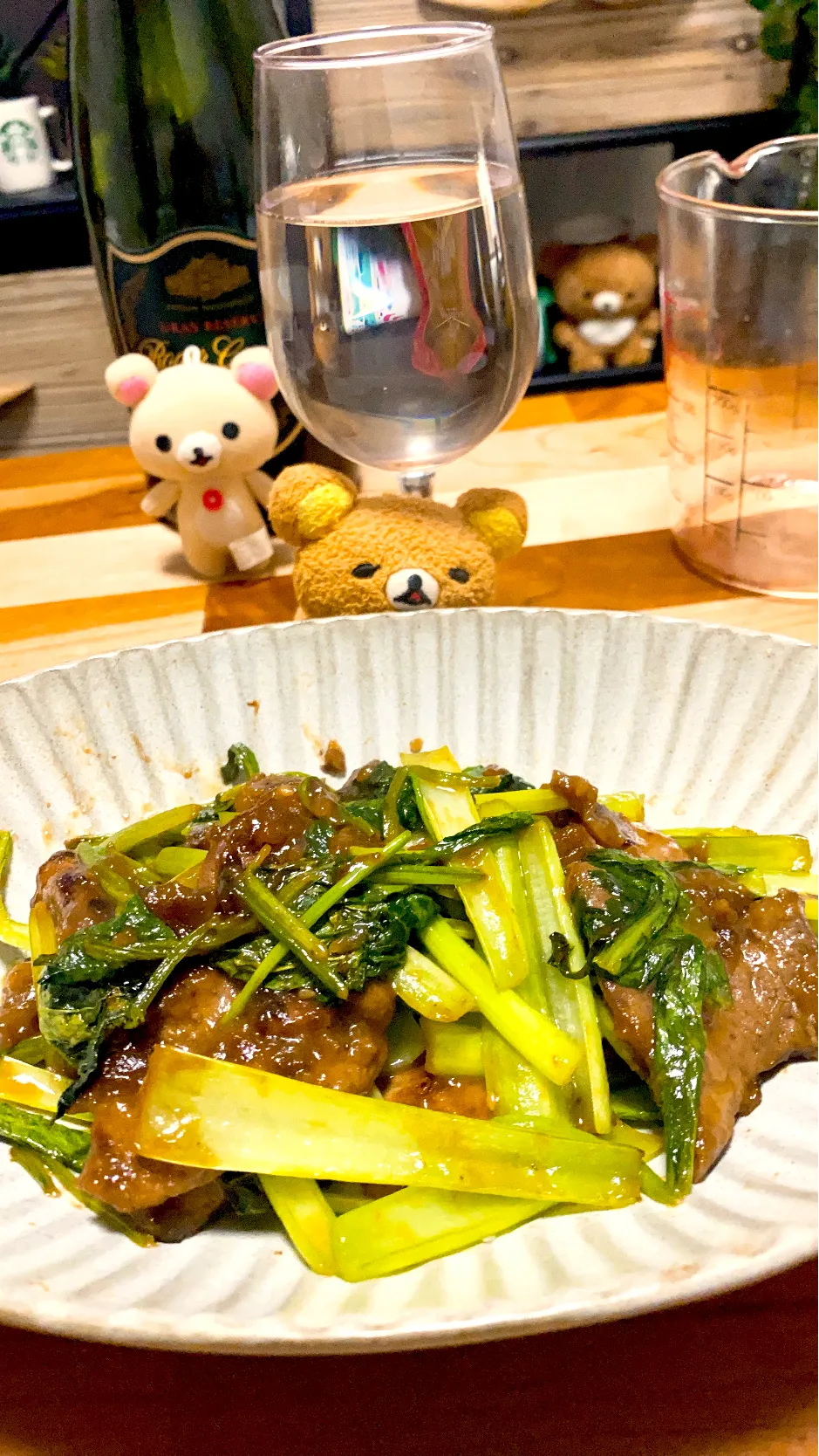 レバーとほうれん草小松菜炒め|かんきちさん