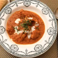 バターチキンカレー　　　　　　　　　　　　　　　豆乳クリームとココナッツヨーグルト使って