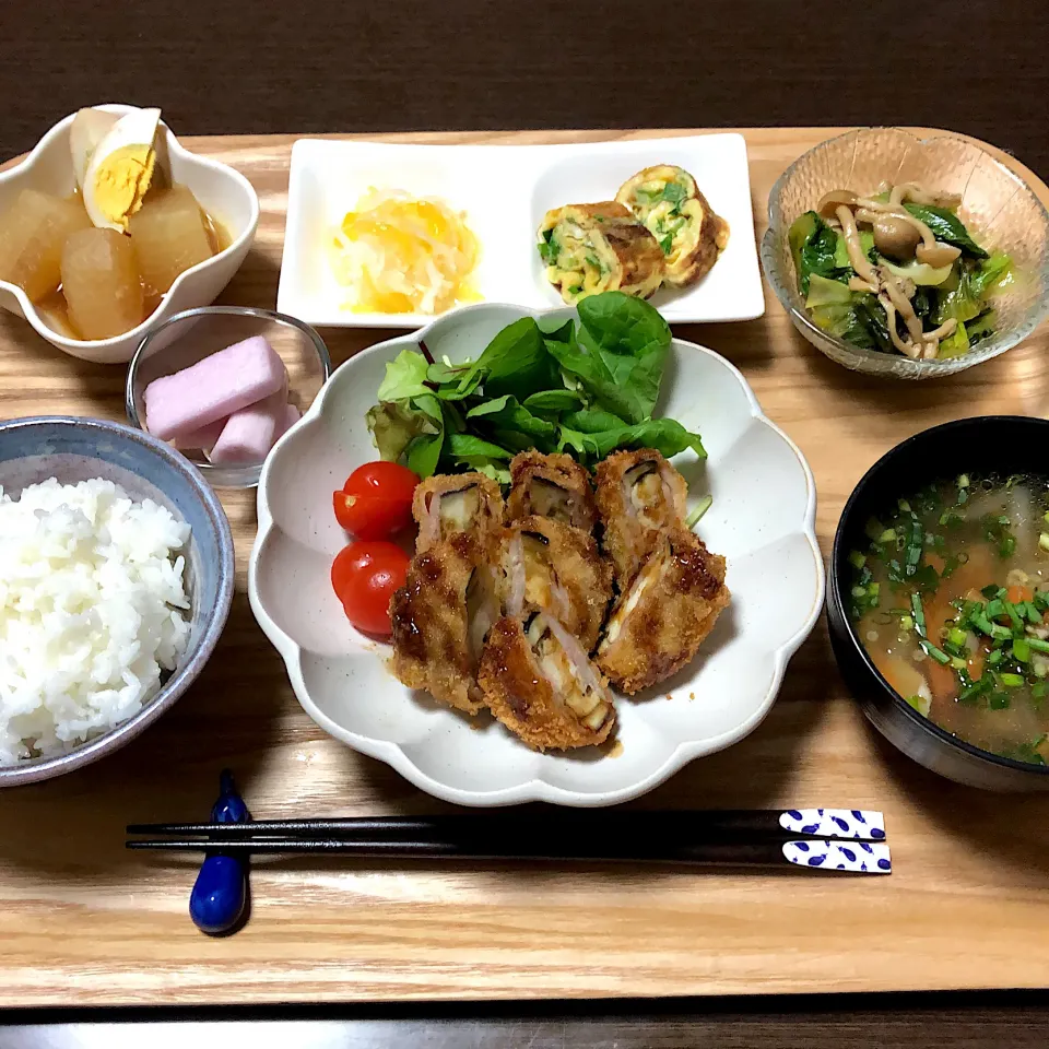 Snapdishの料理写真:ナス肉巻きフライ|yukky monchiさん