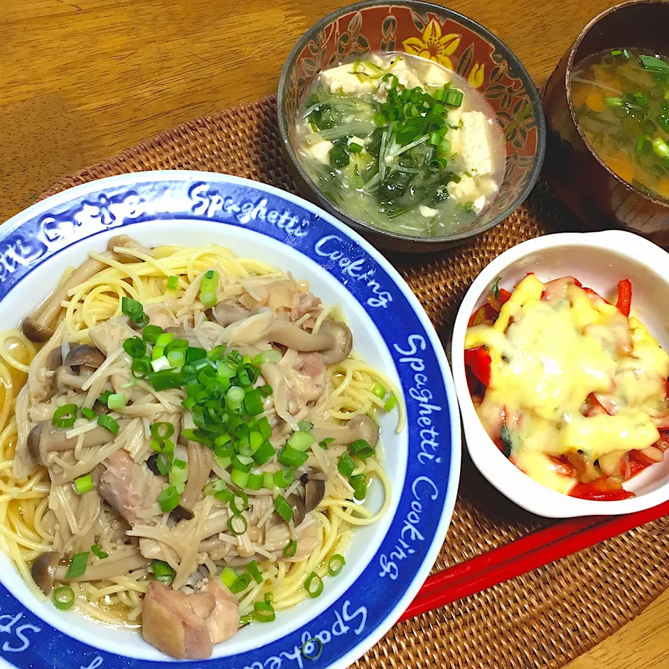 チキンときのこの和風スープパスタ|トッチーさん