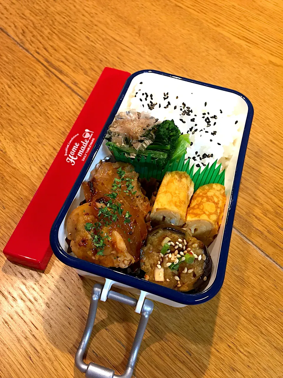 娘ちゃん弁当  ケチャップ照り焼きチキン|まつださんさん