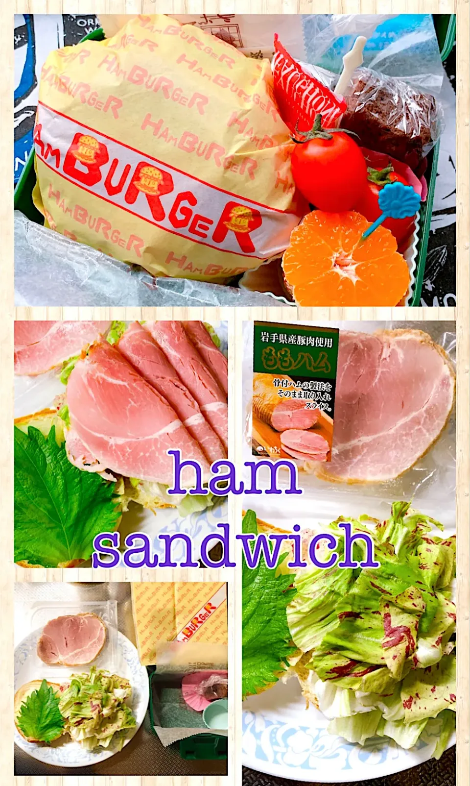 Snapdishの料理写真:#お弁当　#お父さん弁当　#サンドイッチ弁当　#hamsandwich #ベーグル　#bagel #デザートはチョコレートケーキ　#ミカンは皮を剥いて|Blueberry🫐さん