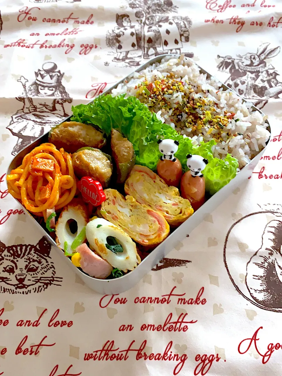 ピーマンの肉詰め弁当💕|いちごさん