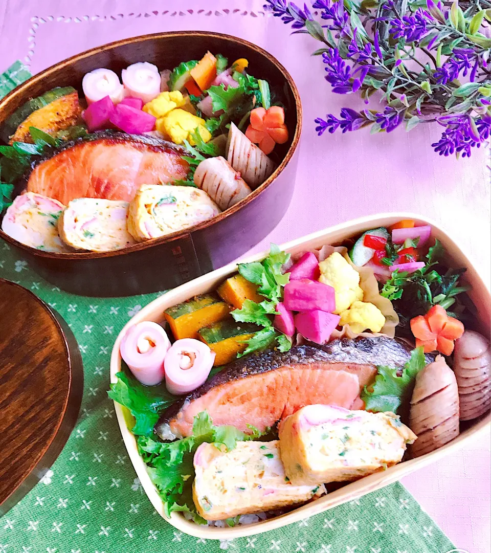 🍃夫婦の鮭弁当🍃|ちゃべさん