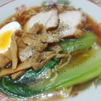 晩飯前のラーメン😊