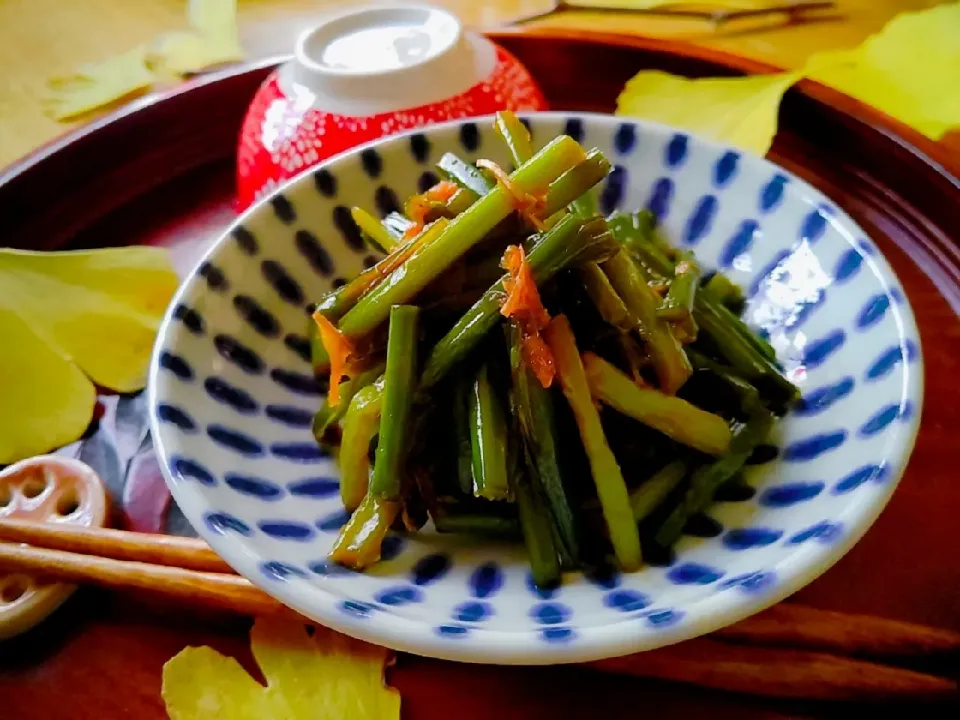 Snapdishの料理写真:ニンニクの芽の佃煮|Naomi Furuyaさん