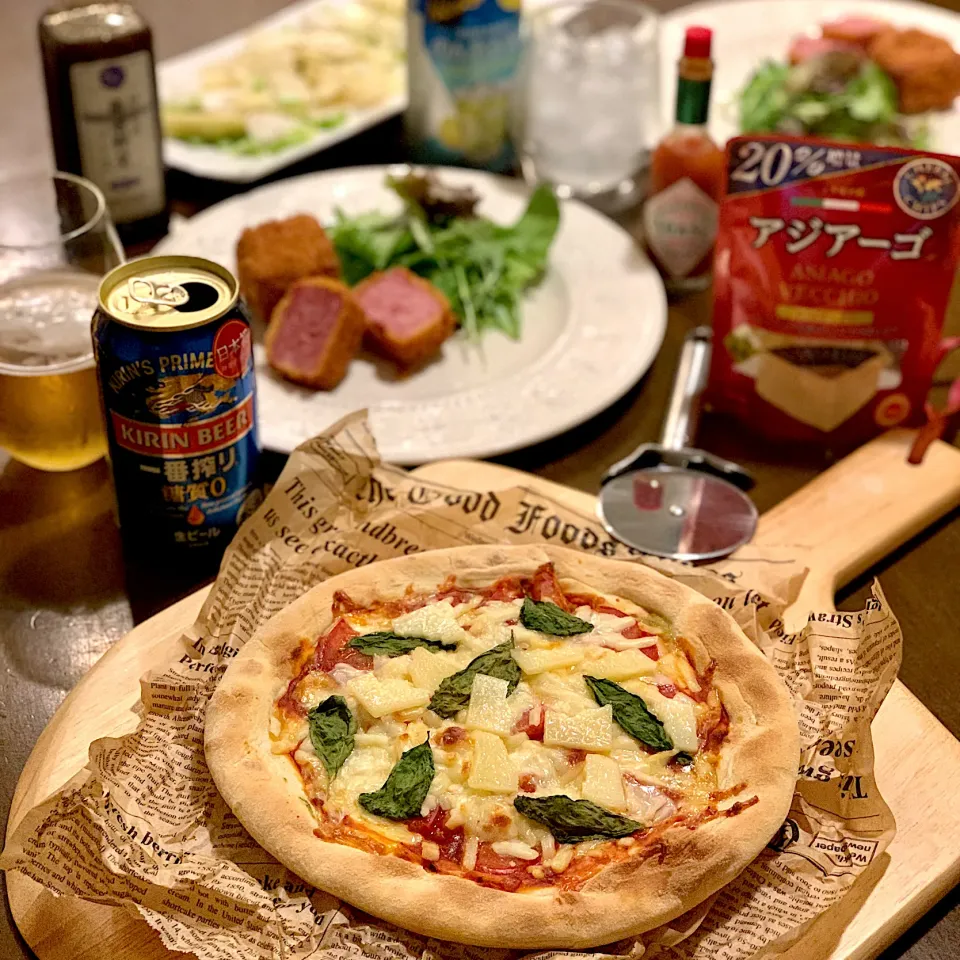 Snapdishの料理写真:先日、投稿したハムカツの全体図！アジアーゴありがとうございます😊|由美さん