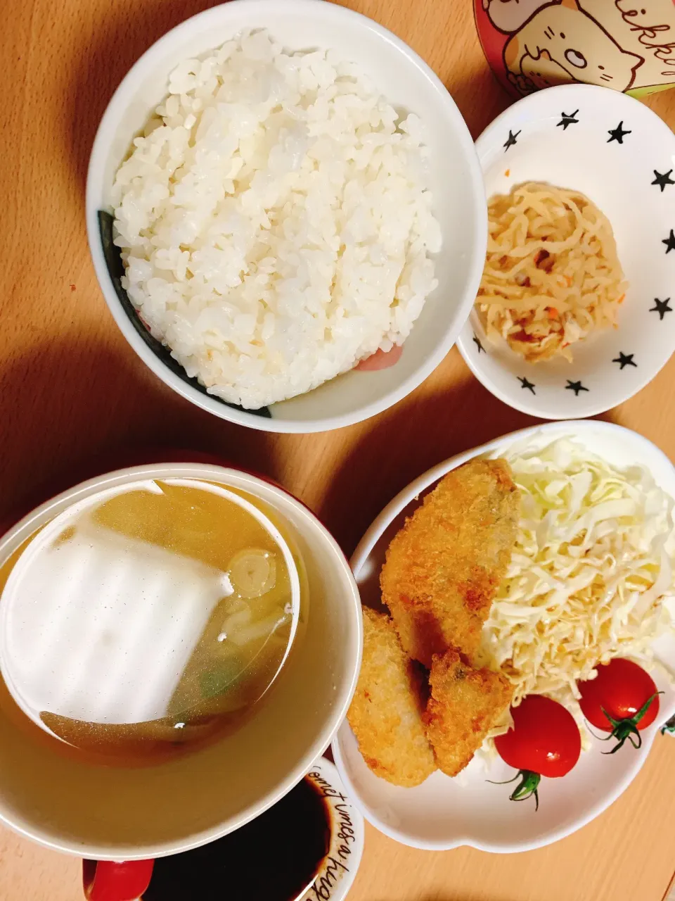 Snapdishの料理写真:アジフライ定食|あみたんさん