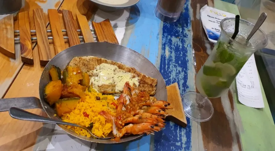 Lemon butter sauce , grilled prawns seafood paella, pumpkin 🎃 @Fish & Co|🌷lynnlicious🌷さん