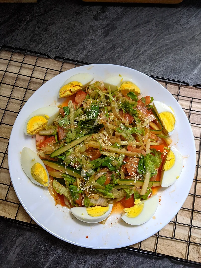 Salad with Ssamjang sauce|Pink Piggyさん