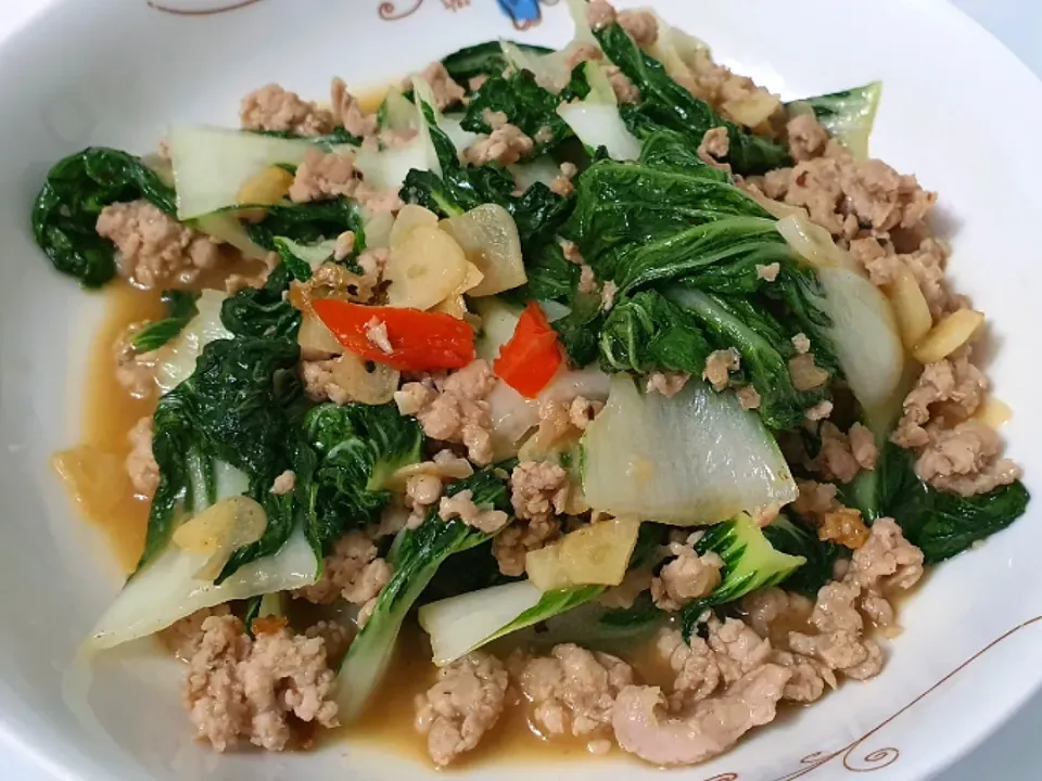 Garlic spicy Nai Bai Minced Pork 😘😝|🌷lynnlicious🌷さん