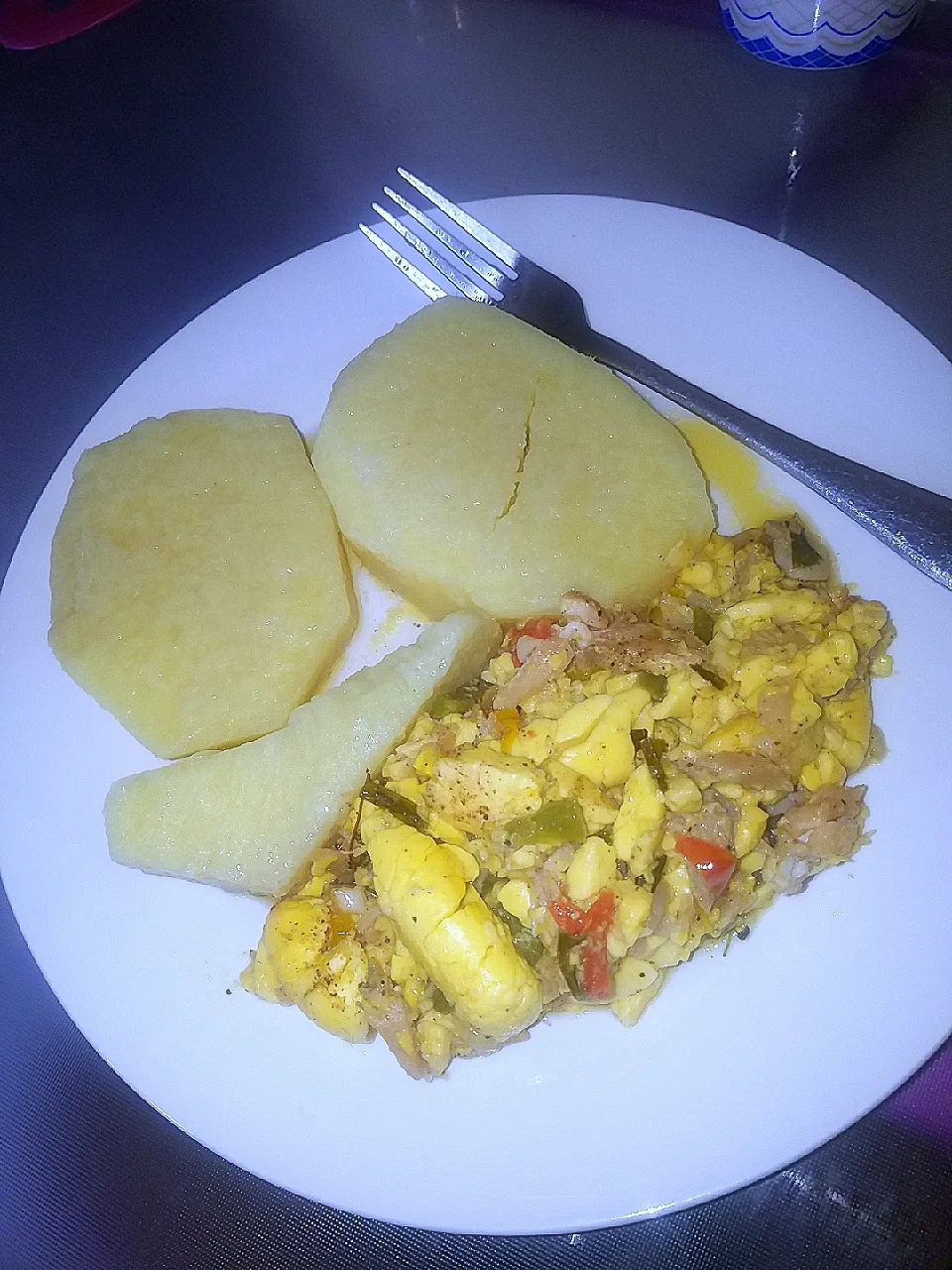 Ackee and Saltfish with boiled yam|wendyannfrater@gmail.comさん