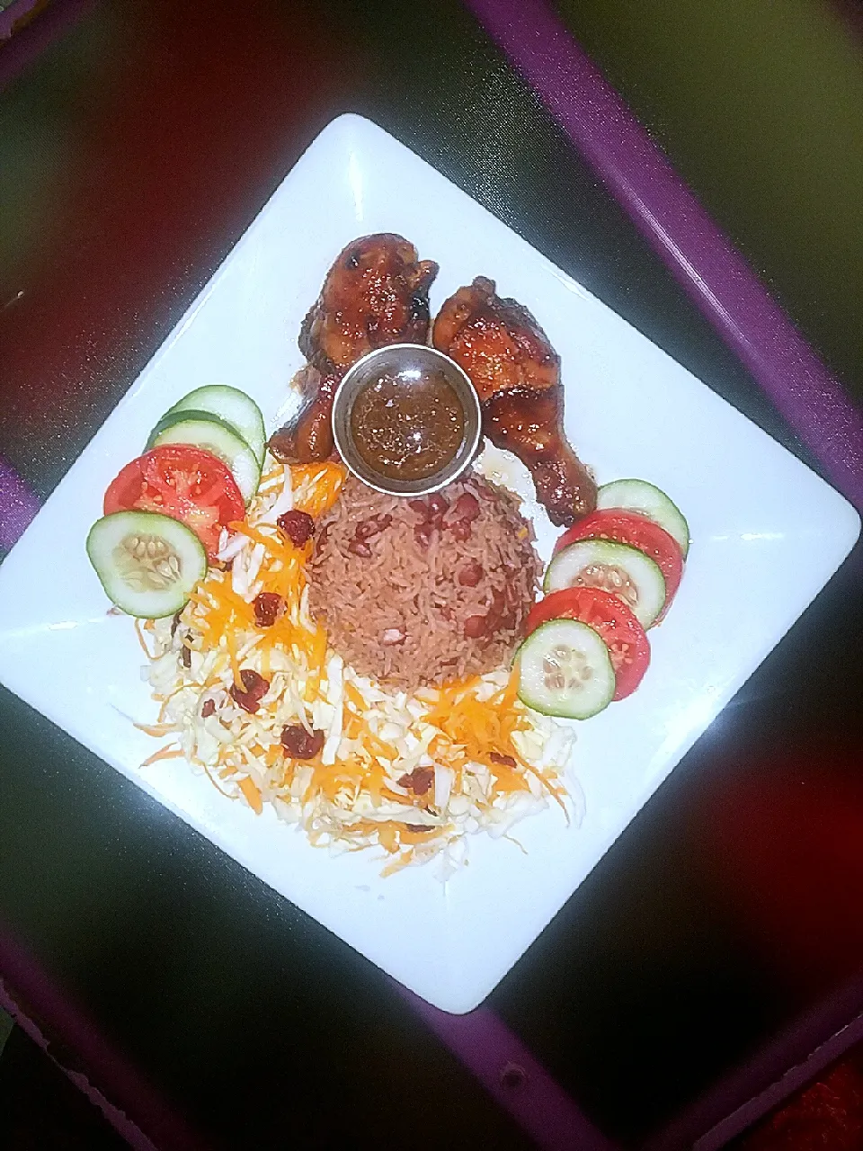 Spicy Honey Glazed Drumsticks Rice and Peas|wendyannfrater@gmail.comさん