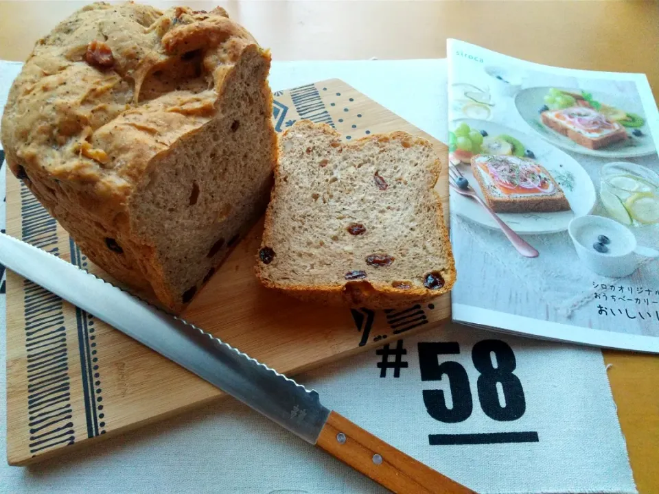 HBで紅茶とレーズンと胡桃の食パン|真希さん