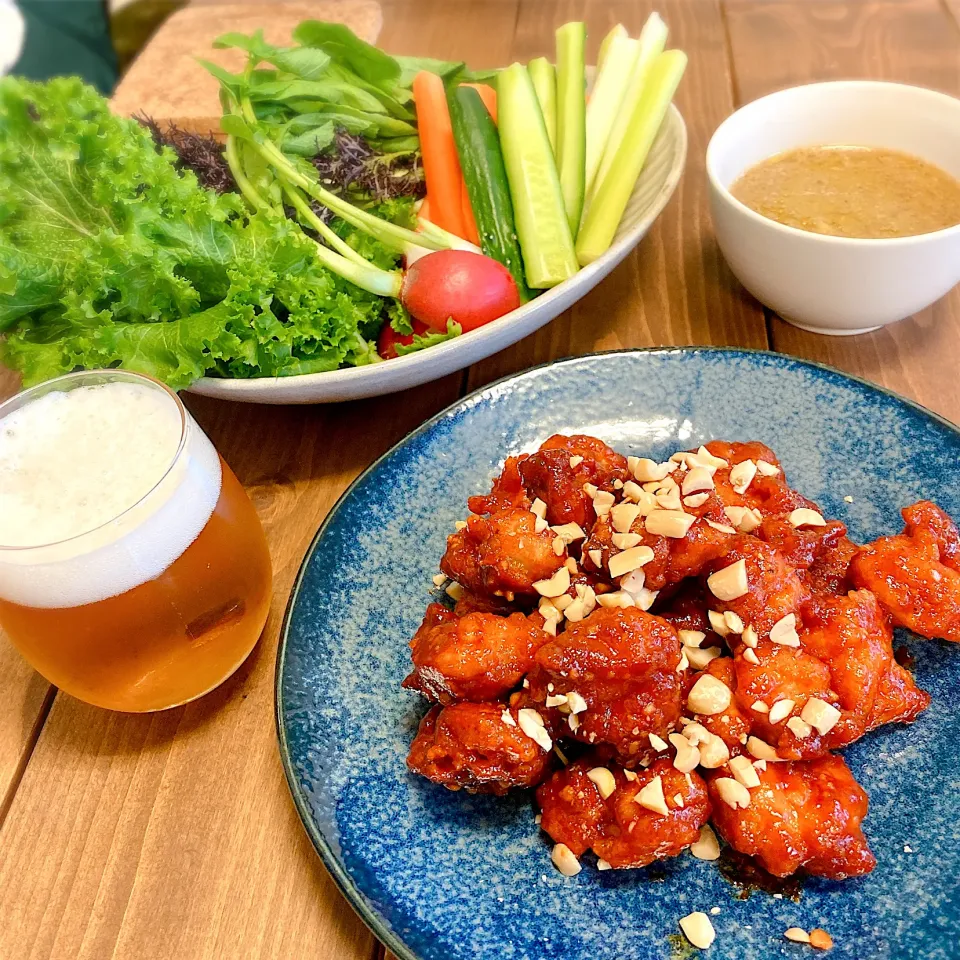 ヤンニョムチキン🌶|たつやん。さん