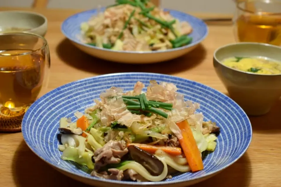 Snapdishの料理写真:野菜たっぷり焼きうどん|うにんぱすさん