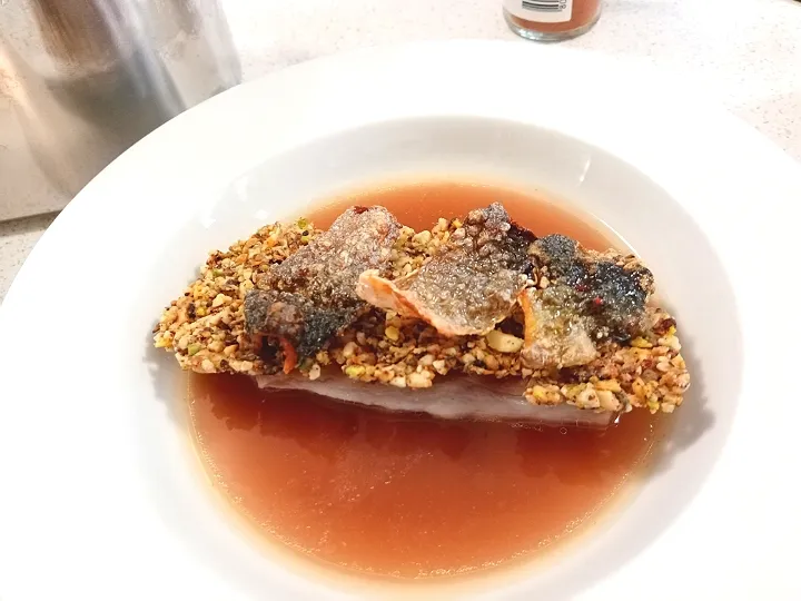 Sea buss with a Seed crust and Fish soup|Nicholas Cassineraさん