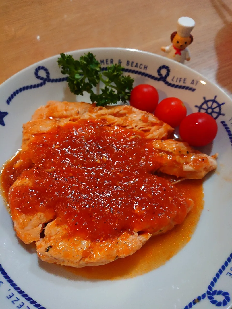 鶏胸肉のトマトソース焼き😋🍅|みぽりん♪さん