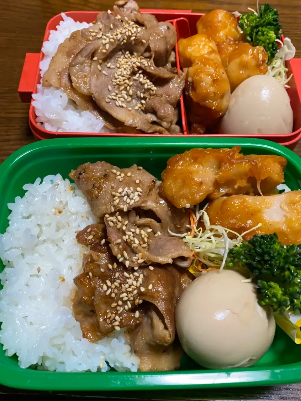 定番！焼き肉and唐揚げ弁当|acoさん