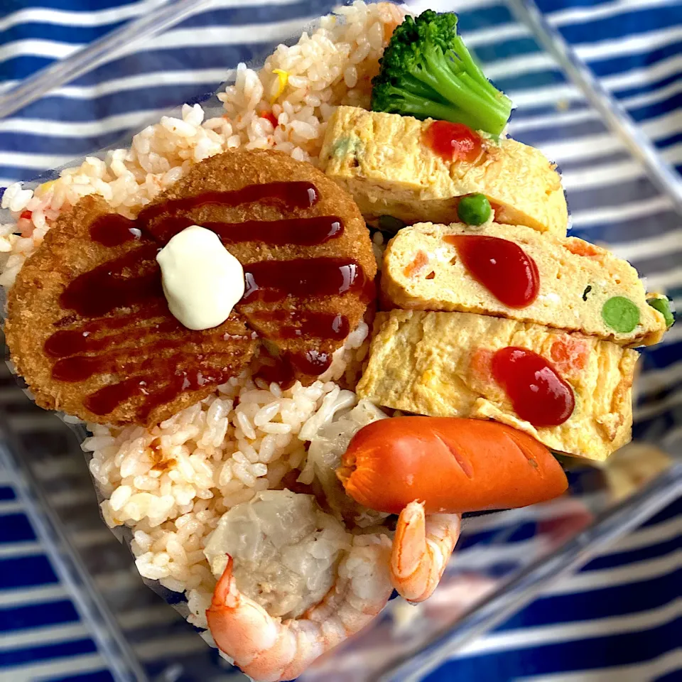 トマトごはんでコロッケ弁当|Kさん