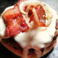 Double patty with bacon and cheese burger|Tribal Rockさん