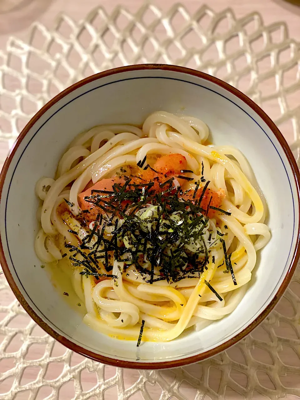 Snapdishの料理写真:明太釜玉うどん|ひろさんとゆりさんさん