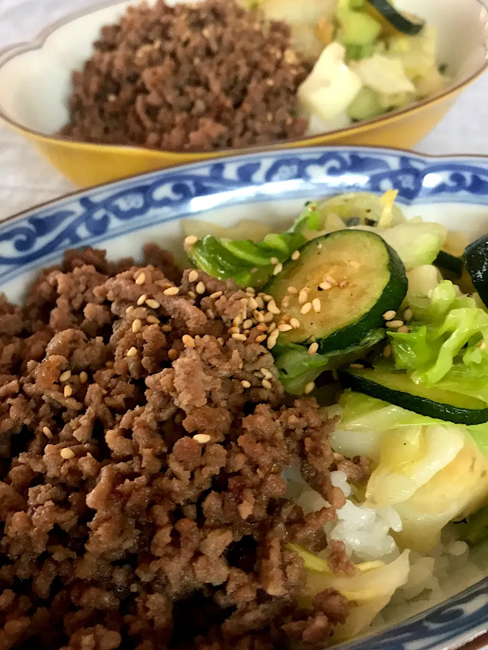 ひき肉とズッキーニ、キャベツの2食ご飯|JUNZ CAFEさん