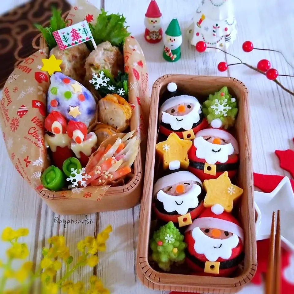 コロコロサンタ🎅おにぎり弁当
赤と黒のサンタクロース🎄🎅✨|ayano.adshさん