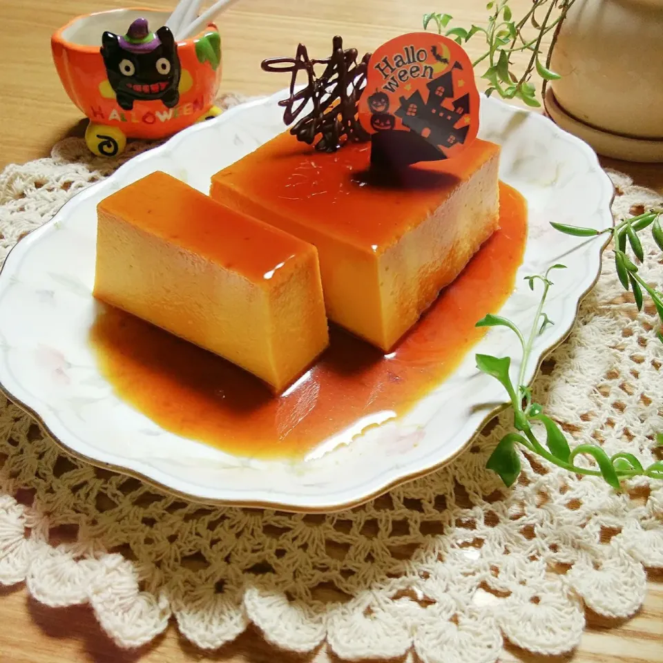 ばろんさんの料理 今日のおやつ💗かぼちゃプリン🎃✨|sakurakoさん