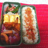 Snapdishの料理写真:息子君の照り焼きチキン弁当～|マアジュさん