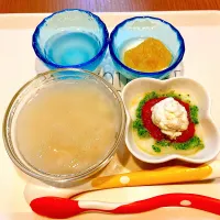 Snapdishの料理写真:離乳食中期♡あんかけお粥献立|NABE❤︎.*さん