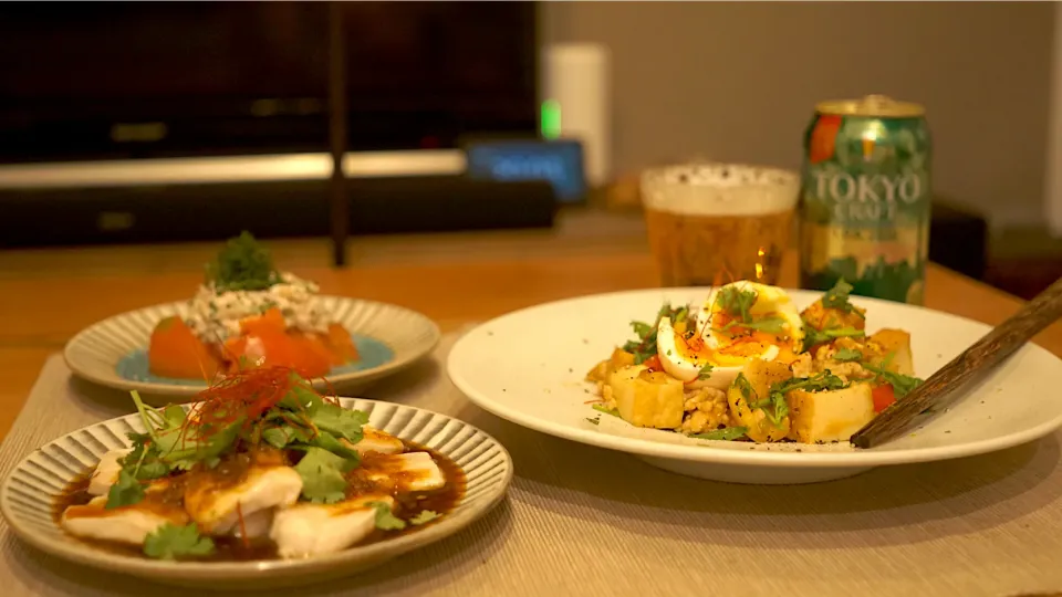 今日の晩酌ご飯                                                    ビールとそのアテ|おまつさん