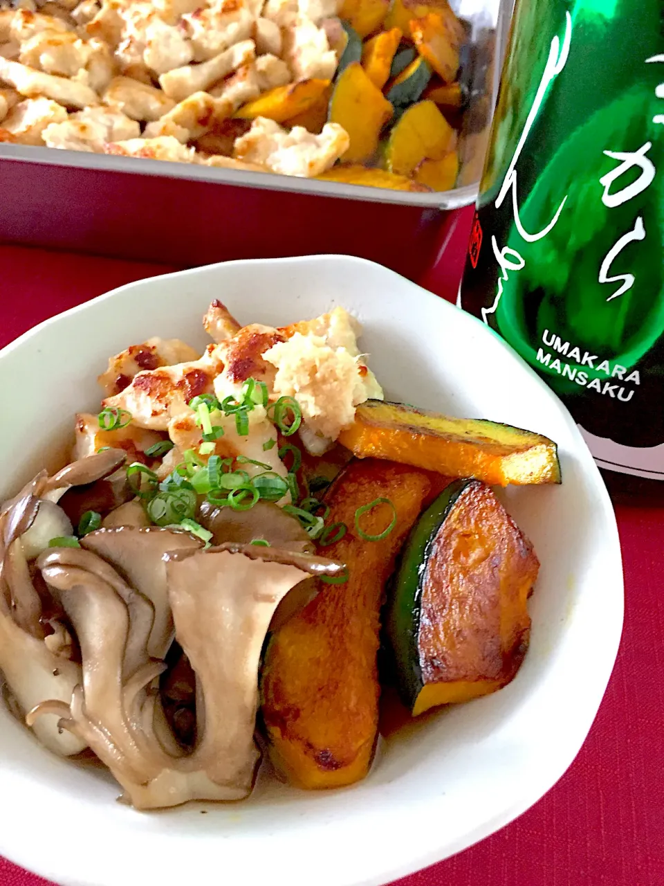 舞茸と鶏むね肉の焼きびたし🍀|おかちさん