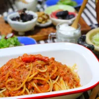 ツナトマトソースパスタ♬︎♡|ふみよさん