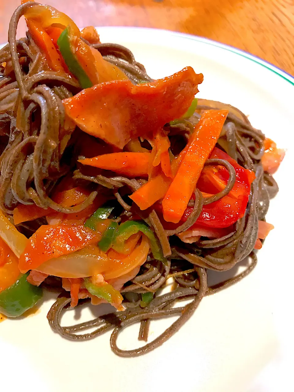 昭和の味ナポリタンを黒豆スパゲッティで！糖質オフ|sonokoさん