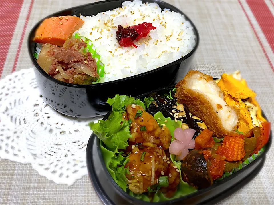 Snapdishの料理写真:🌱鶏の甘酢あんかけ🧆弁当|eiyadeさん