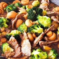 beef brocoli with mushrooms|Jeriel Burdeosさん