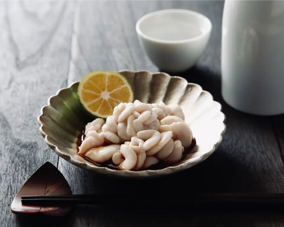 Snapdishの料理写真:白子ポン酢　　　　　　　　　　　　　　Soft cod roe with ponzu sauce|マユマユさん