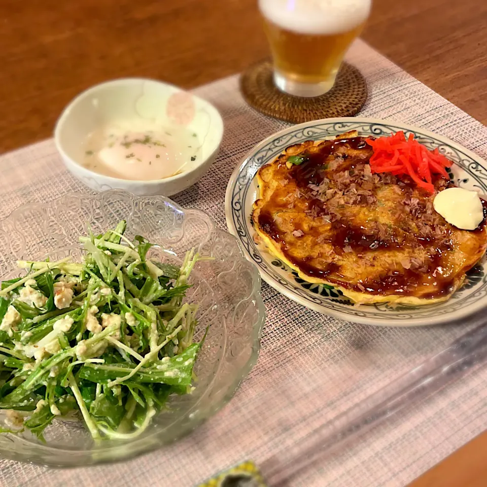 ねぎ焼き
温泉卵
ちくわと水菜、豆腐のサラダ|𓇼 Ⓢ Ⓗ Ⓘ Ⓝ Ⓞ Ⓑ Ⓤ 𓇼さん